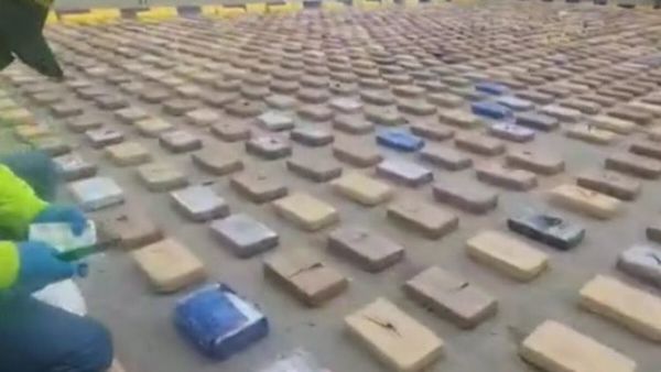 Incautan en Colombia un contenedor con 2.279 kilos de cocaína