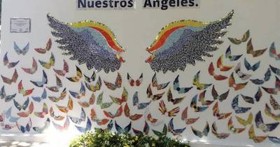 La Nación / Nuestros ángeles: mural en Ineram recuerda a víctimas del COVID