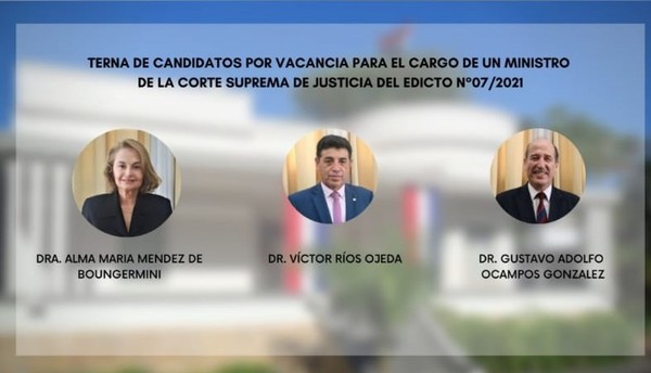 Consejo de la Magistratura definió terna de candidatos para ministro de la Corte Suprema de Justicia