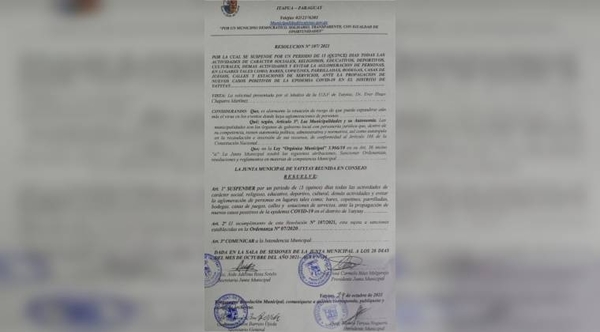 Diario HOY | Distrito de Itapúa vuelve a cuarentena tras rebrote de casos de COVID-19