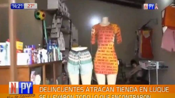 Delincuentes roban más de la mitad de una tienda en Luque