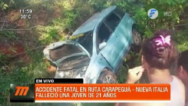 Mujer fallece en accidente de tránsito sobre ruta Carapeguá – Nueva Italia