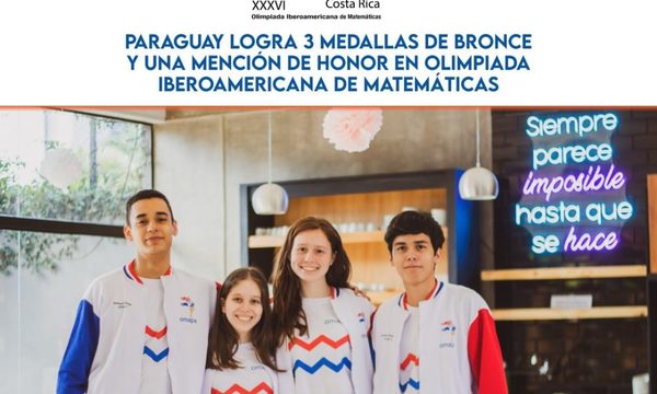 Paraguay obtuvo medallas y mención de honor en Olimpiada Iberoamericana de Matemática