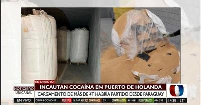 Cargamento de cocaína incautado en Holanda habría partido desde Paraguay