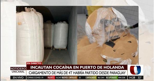 Cargamento de cocaína incautado en Holanda habría partido desde Paraguay