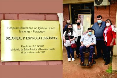 Descubrieron placa recordatoria de la nueva denominación del Hospital de San Ignacio