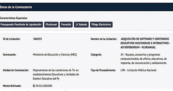La Nación / Sugestiva compra de software de contenido digital en el MEC