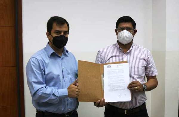 Firma de convenio en Luque •