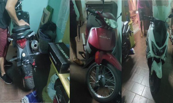 Recuperan tres motos robadas en Franco