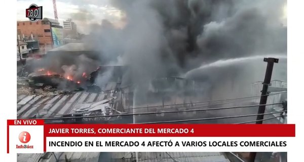 Evacuan instituciones educativas tras incendio en el mercado 4 - Megacadena — Últimas Noticias de Paraguay