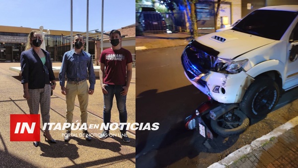 ARRASTRÓ LA MOTOCICLETA TRAS UN CHOQUE 4 CUADRAS, PIDEN CASTIGO EJEMPLAR. - Itapúa Noticias