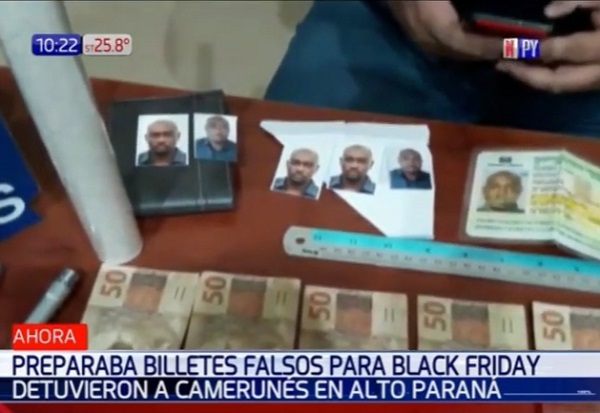 Detienen a camerunés por producción de billetes falsos