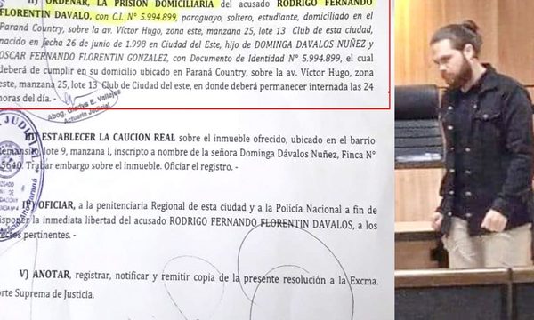 Rodrigo Florentín beneficiado con prisión domiciliaria tras haber asesinado cobardemente a dos hermanos – Diario TNPRESS