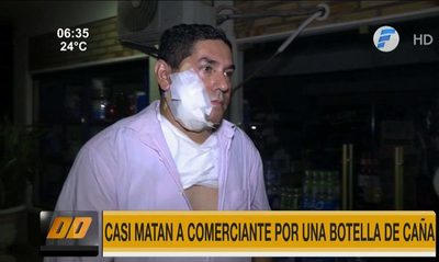 Casi matan a comerciante por una botella de caña en Limpio | Telefuturo