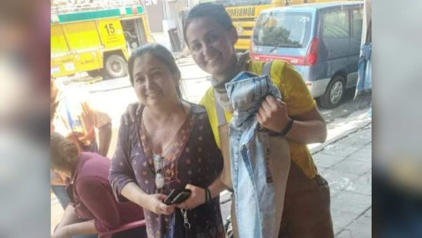Noble gesto: Mercadera regaló ropas a bombera por salvar su local