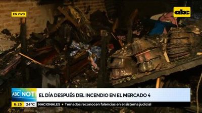 El día después del incendio en el Mercado 4 - ABC Noticias - ABC Color