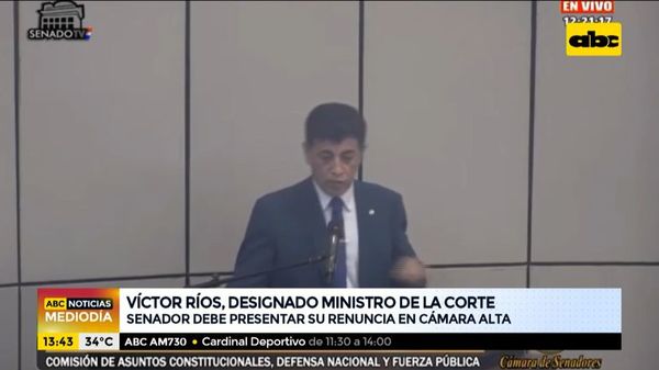 Víctor Ríos, designado ministro de la Corte por el Senado - ABC Noticias - ABC Color