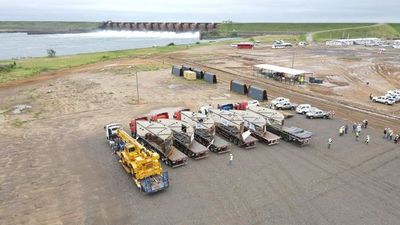 Llegó a la zona de obras el segundo lote de componentes de las turbinas para la Central Aña Cuá - Nacionales - ABC Color