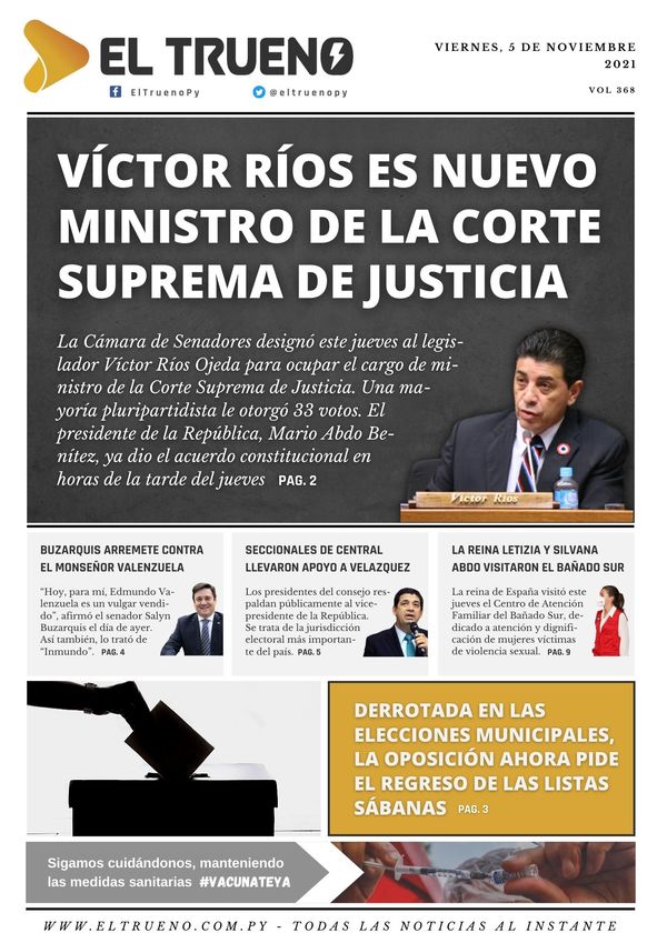 E-paper 5 de noviembre 2021 - El Trueno