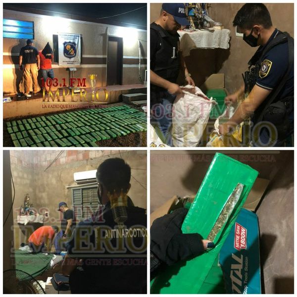 Antinárcoticos incauta más de 100 kilos de supuesta marihuana y detiene a un hombre