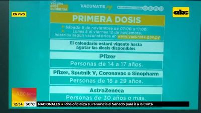Desde mañana podrán vacunarse los adolescentes desde los 14 años - ABC Noticias - ABC Color