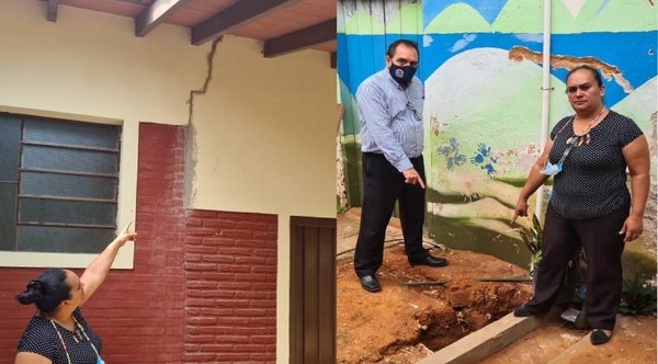 Diario HOY | Villa Elisa: pabellón de escuela construido con dinero de FONACIDE presenta fisuras