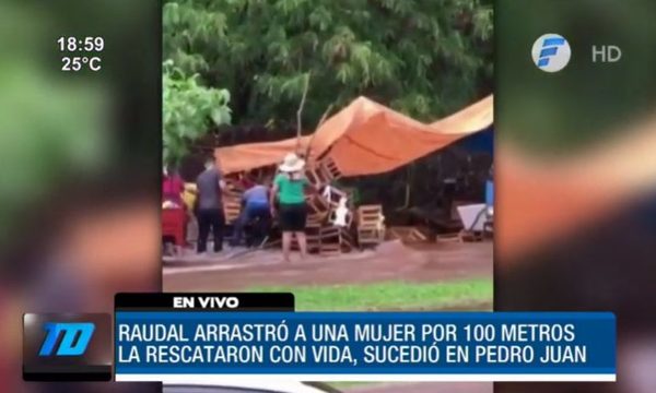 Raudal arrastró a una mujer por 100 metros | Telefuturo