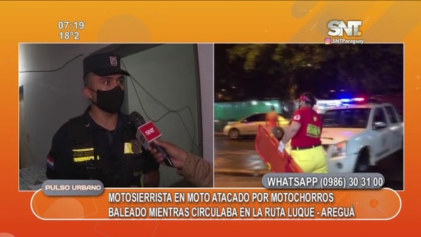 Hombre fue baleado mientras circulaba por ruta Luque-Areguá - SNT
