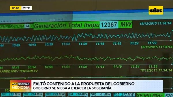 Faltó contenido a la propuesta del gobierno, se niega a ejercer soberanía - ABC Noticias - ABC Color