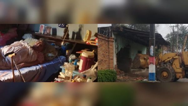 Desalojó y mandó derrumbar la casa de su propia madre
