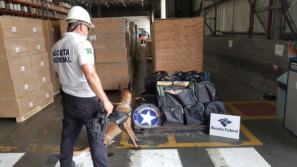 Receita Federal incauta 800 kilos de cocaína en puerto de Brasil