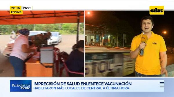 Imprecisión de Salud enlentece vacunación - ABC Noticias - ABC Color