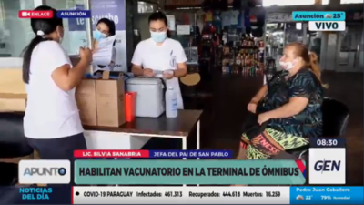 Diario HOY | Habilitan vacunatorio contra el COVID-19 en la Terminal de Ómnibus de Asunción