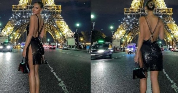 Modelo comparte fotos de su viaje a París y sus fans acusan burdo uso de Photoshop - SNT