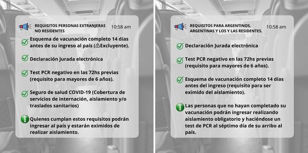 Argentina vuelve a habilitar el transporte terrestre tras apertura de fronteras - Nacionales - ABC Color