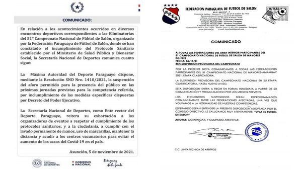 ELIMINATORIAS RUMBO A AMAMBAY “SUSPENDIDAS”