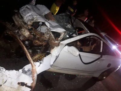 Automovilista muere tras chocar contra un ómnibus en Horqueta