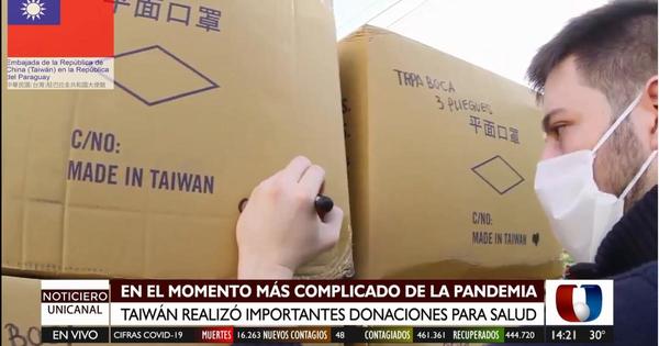 En el momento más crítico, Taiwán realizó importantes donaciones a Salud