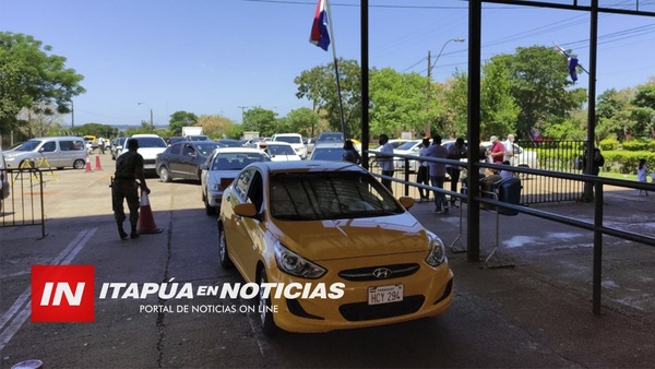 DINÁMICO RITMO DE INGRESO AL PAÍS INTERRUMPIDO A RATOS POR LA MANIFESTACIÓN DE TRABAJADORES DE FRONTERA - Itapúa Noticias