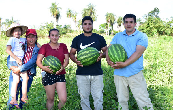 PAREJAS DE JÓVENES APUESTAN A LA PRODUCCIÓN DE SANDÍA EN GABINO ROJAS