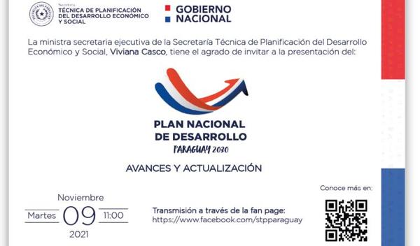 Presentarán avances y actualización del Plan Nacional de Desarrollo 2030