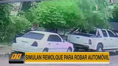 Simularon servicio de remolque para robar un auto en Asunción