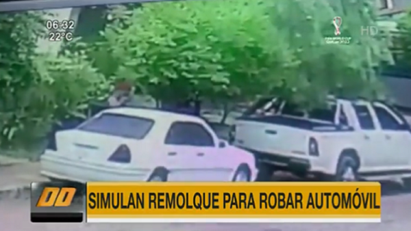 Simularon servicio de remolque para robar un auto en Asunción