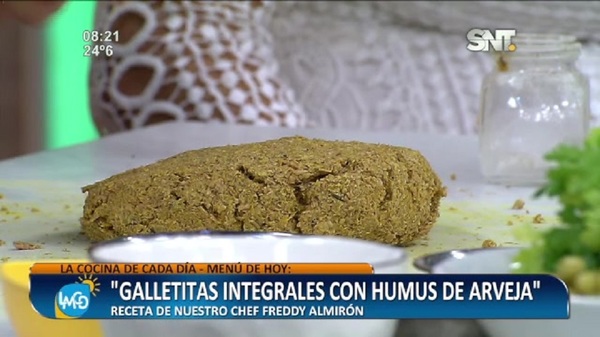 Cocina LMCD: Galletitas integrales con humus de arveja - SNT