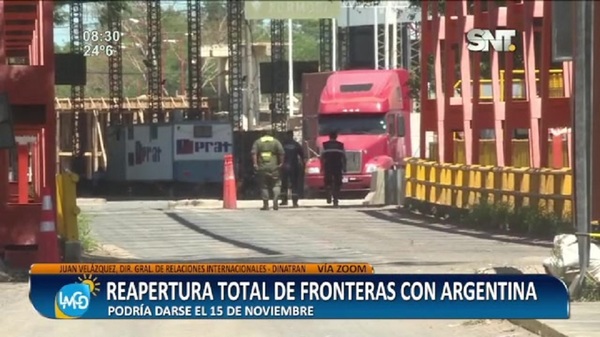Quincena de Noviembre: Posible reapertura total de fronteras con Argentina - SNT