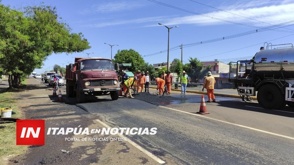 COLOCAN LOMADA SOBRE LA RUTA PY 1 ACCESO A VILLA DEL MAESTRO ENCARNACIÓN - Itapúa Noticias