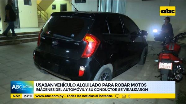 Usaban vehículo alquilado para robar motos - ABC Noticias - ABC Color