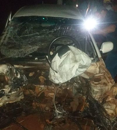 Por supuesto adelantamiento indebido sobre la Ruta PYO5 automovilista huyó tras percance