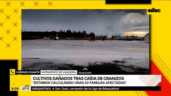 Cultivos y techos dañados tras caída de granizos en Vaquería - A la gran 730 - ABC Color
