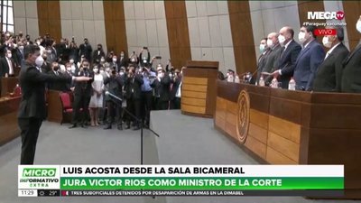 Víctor Ríos juró ante el Congreso, como nuevo ministro de la Corte Suprema - Megacadena — Últimas Noticias de Paraguay